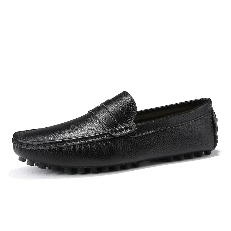 Men Casual Shoes Male Genuine Leather Loafers Moccasins Slip On Men's driving Large Size 39-50 | Обувь