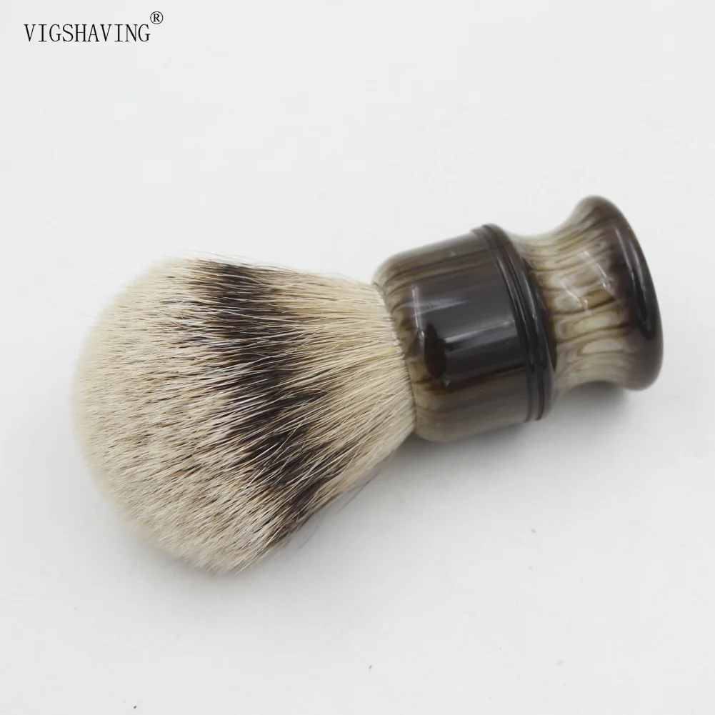 VIGSHAVING искусственная Роговая Смола Ручка Silvertip барсук волос щетка для бритья