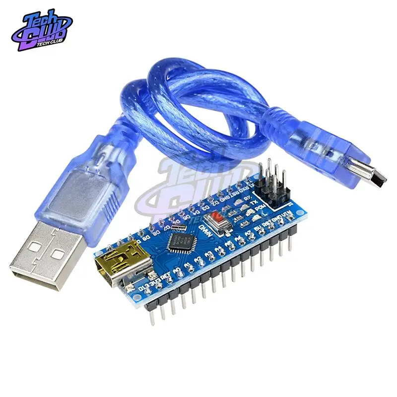 NANO 3 0 ATMEGA328P MU контроллер совместим с для Arduino CH340 круглый USB кабель Ninguna V3.0 NANO|Детали