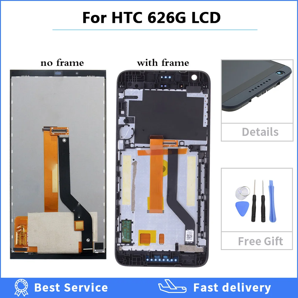 5 0 дюймов для htc Desire 626 626G W ЖК-дисплей Сенсорная панель дигитайзер с рамкой Замена