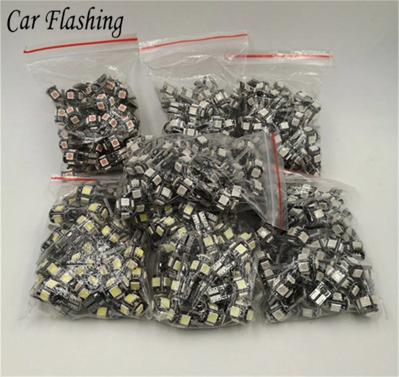 Автомобильная фара flahsing 50 шт. супер яркая W5W 194 168 5 SMD DC 12 В клиновидная лампа