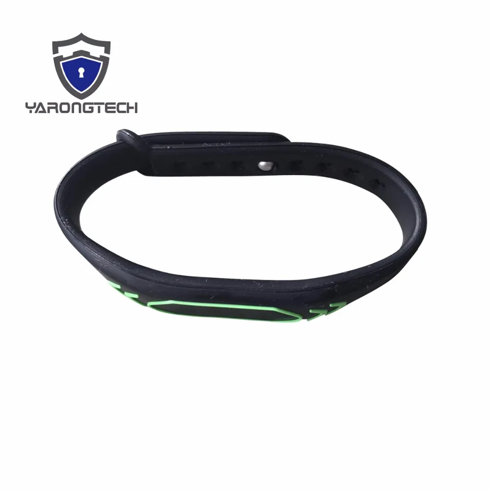 Новый дизайн 13 56 МГц ISO14443A MIFARE Classic 1K черный NFC силиконовый браслет rfid (комплект из