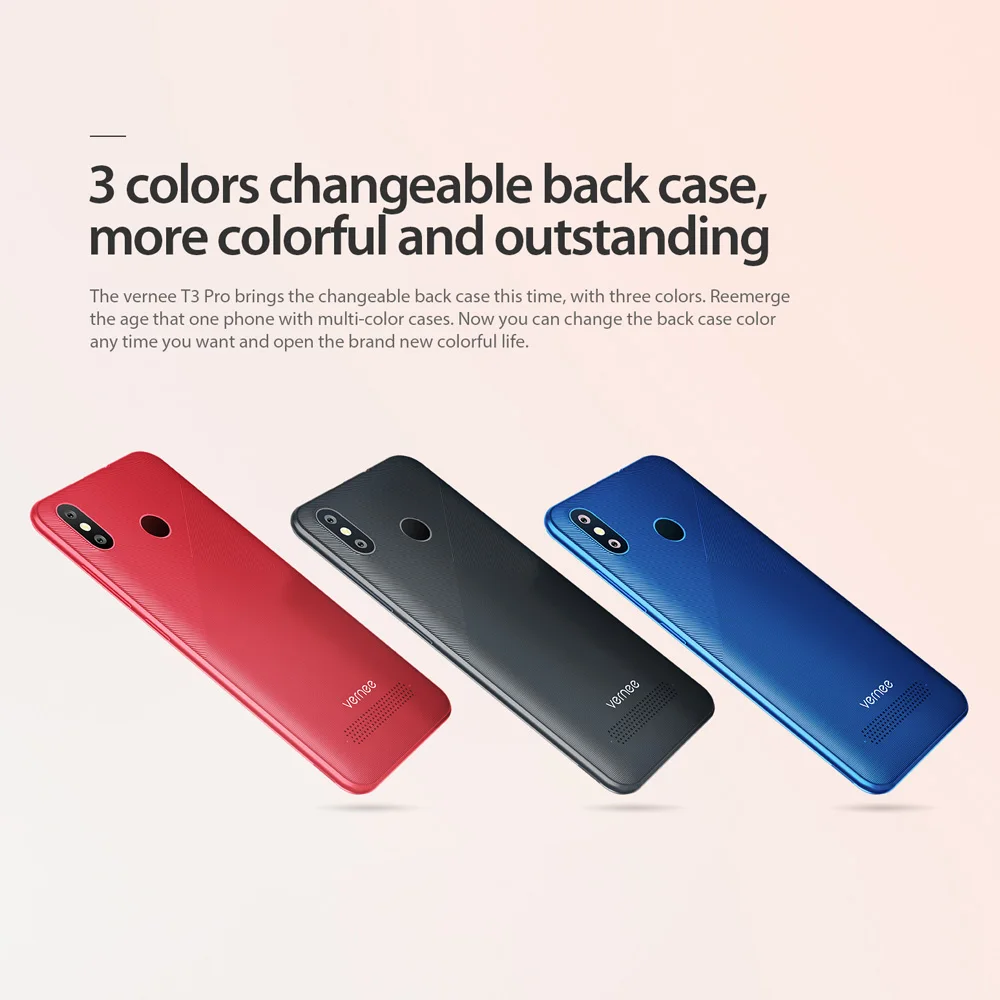 Мобильный телефон VERNEE T3 Pro 3 ГБ+ 16 Гб 5," 18:9 4G LTE MTK6739 четырехъядерный Android 8,1 13 МП Двойная Задняя камера отпечаток пальца