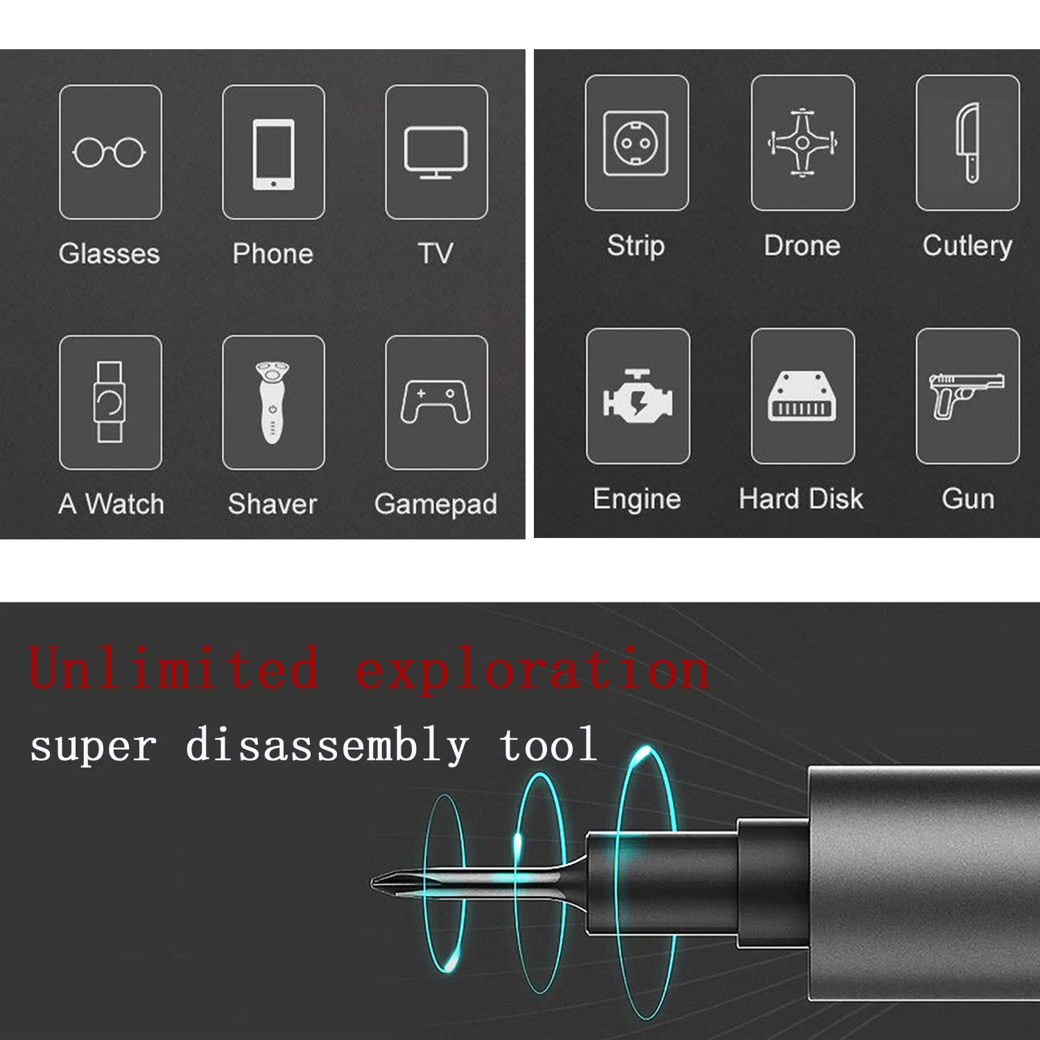 Wowstick 1p pro Precision Мини Беспроводная электрическая отвертка с 2 батареями для