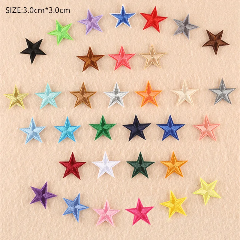 1pcs mix Star Patch for Clothing Iron on Embroidered Sew Applique Cute Fabric Badge Garment DIY Apparel Accessories 5|star patch|patches clothing