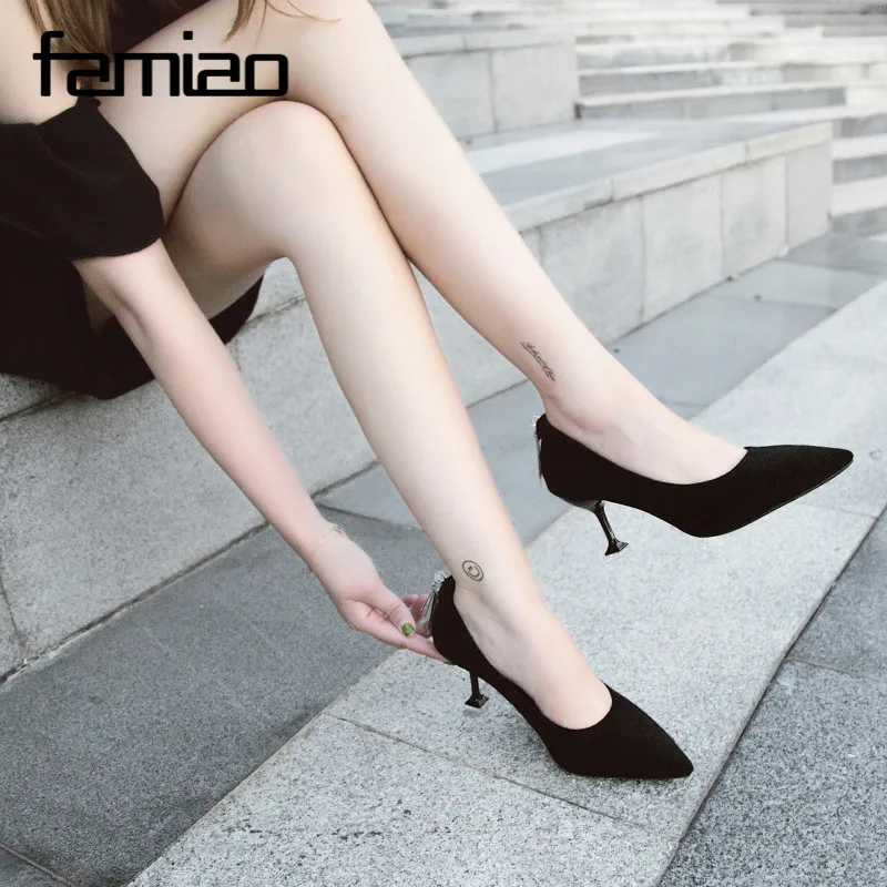 2018 Women pumps red black pointed toe patent leather stiletto high heels shoes sexy Wedding Shoes chain ladies | Обувь