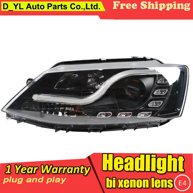 Car Styling For VW Jetta 2012-2015 led headlights Led for head lamp Angel eye drl H7 hid Bi-Xenon Lens low beam | Автомобили и