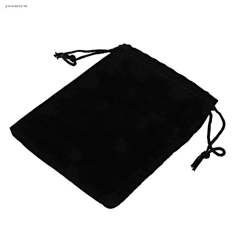 Большие бархатные тканевые классические черные мешочки для ювелирных изделий