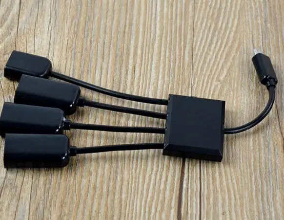 Хит 4 Порты и разъёмы 3 в 1 Micro USB Мощность зарядки OTG Hub Кабель адаптер конвертер