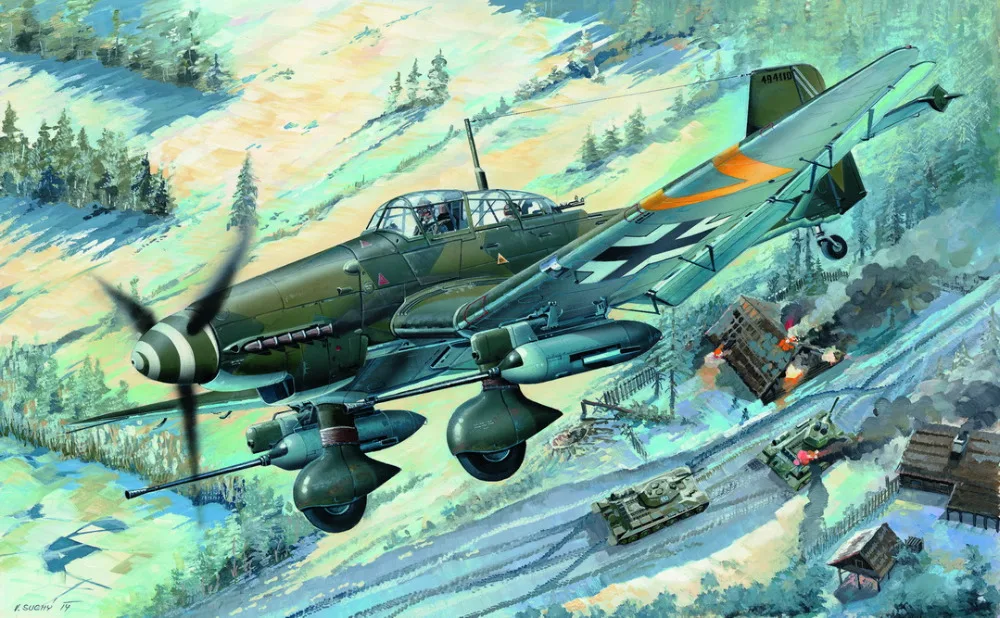 Трубач 03218 1/32 юнкерс Ju 87G-2 Stunka комплект модели самолета | Игрушки и хобби