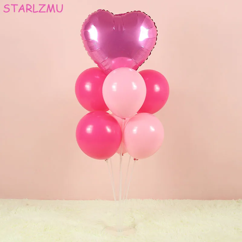 STARLZMU 9pcs Foil Balloon Pink Helium Balloons For Girls Birthday Party Air Ballon Confetti Baby Shower Decor | Дом и сад