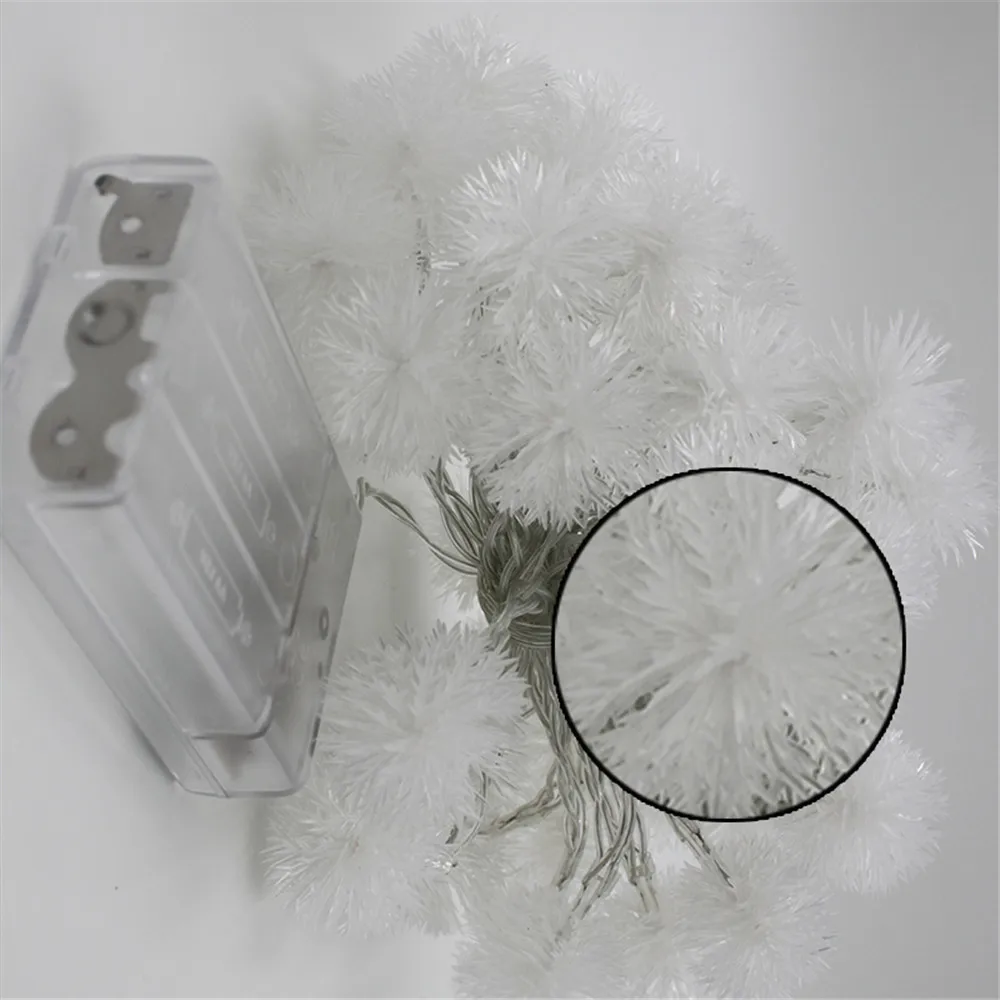 2017 Снежный Ком Многоцветная СВЕТОДИОДНАЯ Строка Хлопья Снега Огни Аккумулятор