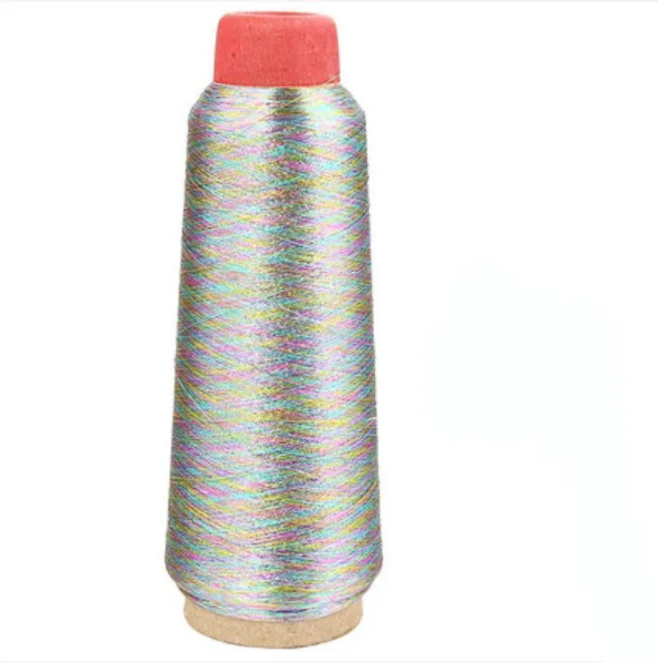 Light Colorful Цветная компьютерная вышивка крестом нить 3200 м швейная нитка прочный оверлок текстильная металлическая нить тканая линия - Цвет: Light Colorful