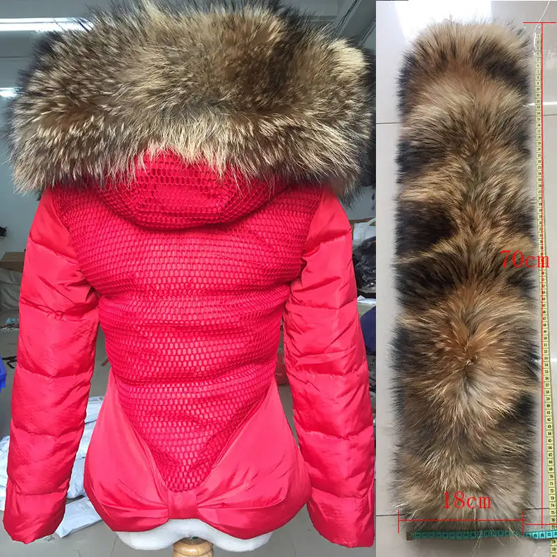 Red big fur Новинка, женские зимние пальто, черный, красный, большой воротник из меха енота, пальто с капюшоном, парки, верхняя одежда, 2 в 1, съемная меховая куртка, брендовый стиль,# D - Цвет: Red big fur