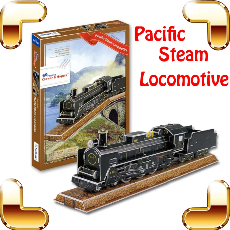 Рождественский подарок пластифический паровоз 3D Поезд головоломка история