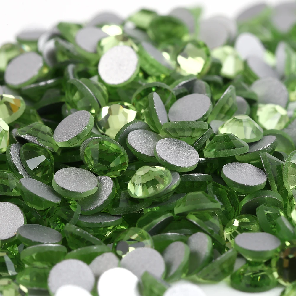 Peridot 3D Nail Art Rhinestones ss3 ss4 ss5 ss6 ss8 ss10 ss12 ss16 ss20 ss30 ss34 Glass/Crystal Nails Non HotFix Rhinestone 1440pc bag nail micro crystal rhinestone ss20 ss16 ss12 jewelry gems rhinestone mixed 5mm 4mm 3mm nail art rhinestone decoration