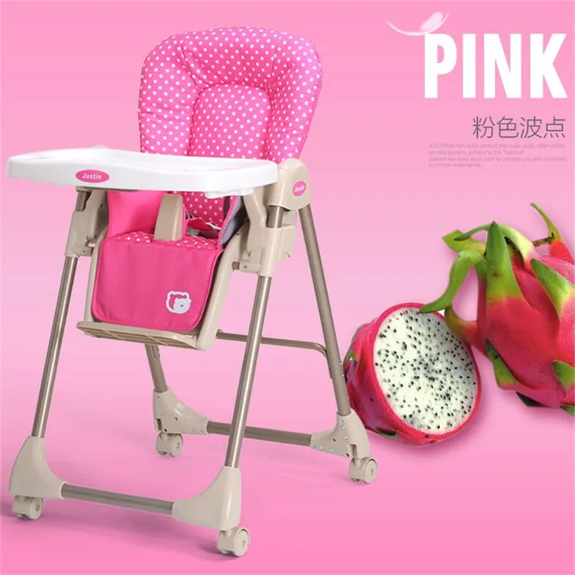 Складной высокий стул для младенцев Многоцветный портативный кормления детский