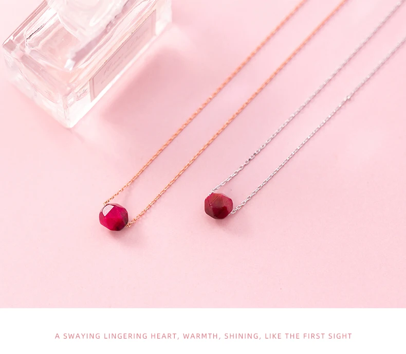 Colusiwei Natural Tiger's Eye Pendant Necklace for Women 925 Sterling Silver Geometric Design Link Chain Necklaces Jewelry