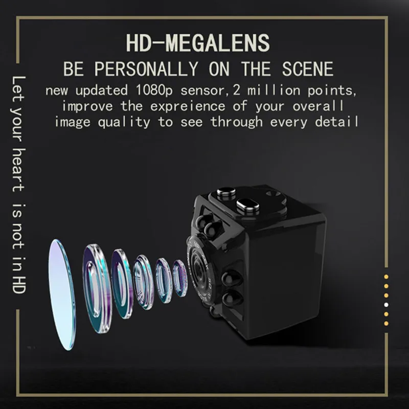 Мини камера SQ10 с датчиком движения Micro USB Full HD 1080P|mini camera|mini camcordermini camera recorder |