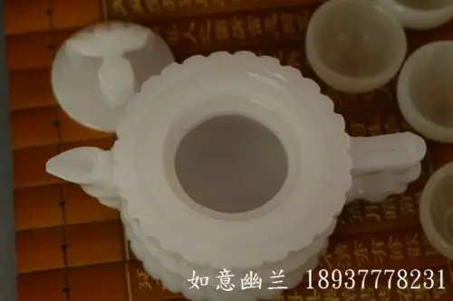 Нежный Афганистан белого нефрита чай чайник бамбук кубок вина | Дом и сад