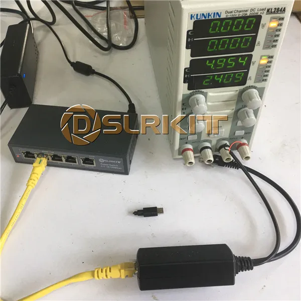 Активный сплиттер POE Micro USB питание по Ethernet 48V до 5V 2.4A для Raspberry Pi