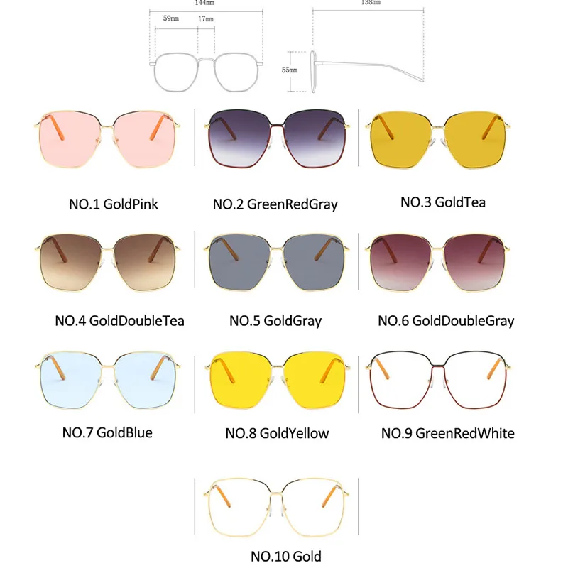 LeonLion 2021 Large frame Metal Women Sunglasses Mirror Classic Retro Street Beat Glasses Men Driving Oculos De Sol UV400 | Аксессуары