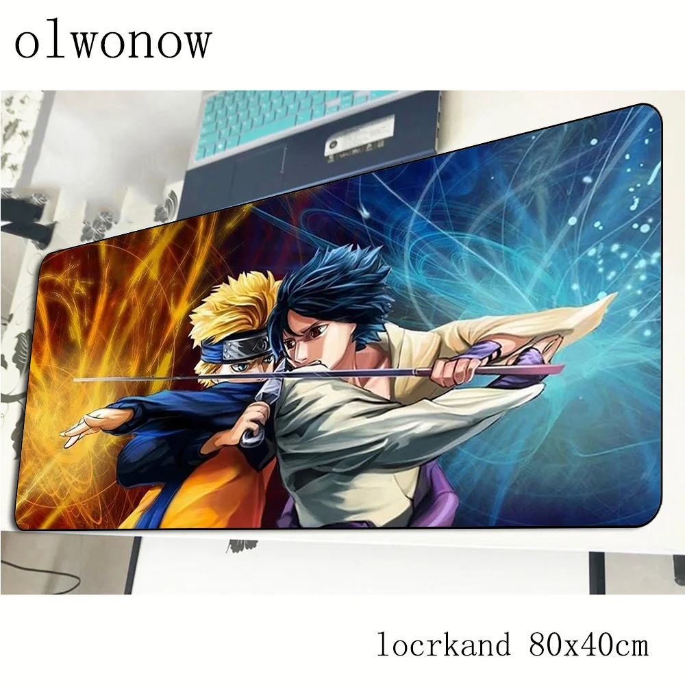 Коврик для мыши Наруто 800x400x3 мм эстетический игровой коврик для мыши Коврик для геймера инди-поп игровая компьютерная настольная клавиатура со встроенной мышью игровые коврики
