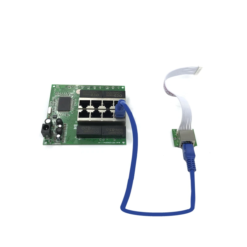 1-Transfer module 8-портовый гигабитный коммутатор модуль широко используется в светодиодный линия 8 портов 10/100/1000 м свяжитесь порт мини модуль автоматического включения света PCBA материнская плата - Цвет: 1-Transfer module