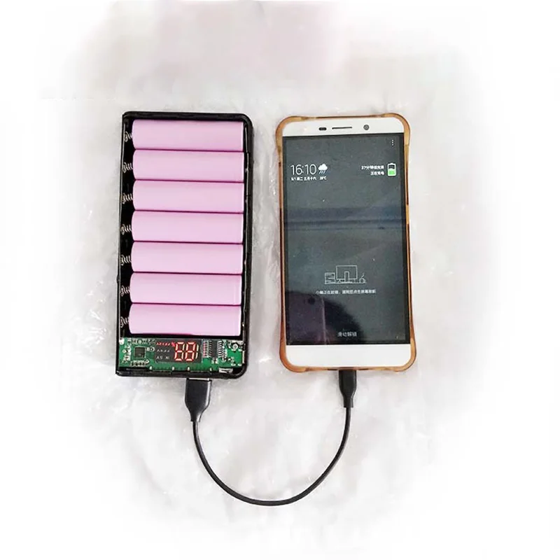 Внешний аккумулятор 7x18650 USB зарядное устройство чехол сделай сам для IPhone