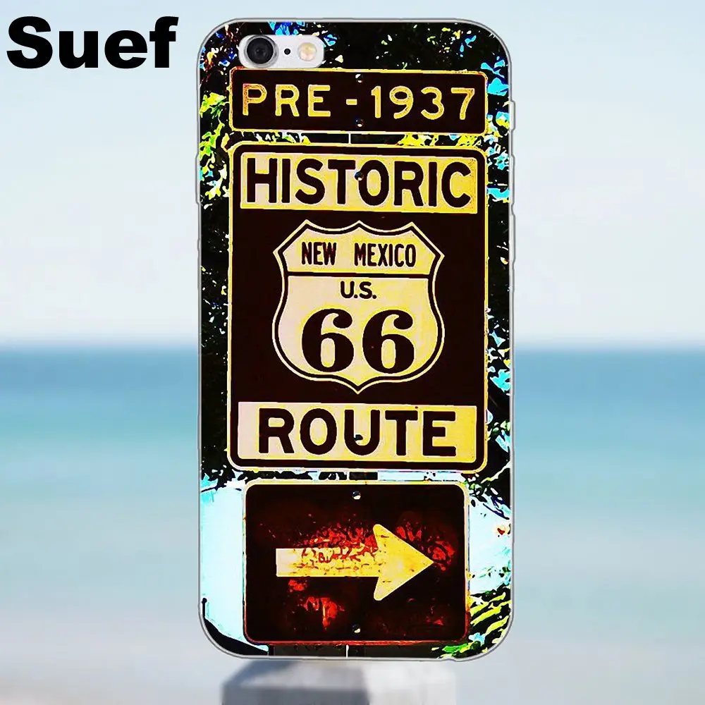 Suef Route 66 автомобильный мотоцикл для iPhone X 4 4S 5 5S 5C SE 6 6S 7 8 Plus Samsung Galaxy A3 A5 J1 J3 J5 J7 2016 2017 |
