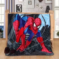 cool spiderman flannel throw blanket 70100cm 100140cm cartoon boy kids bedroom decoration disney bed cover sofa car soft linen