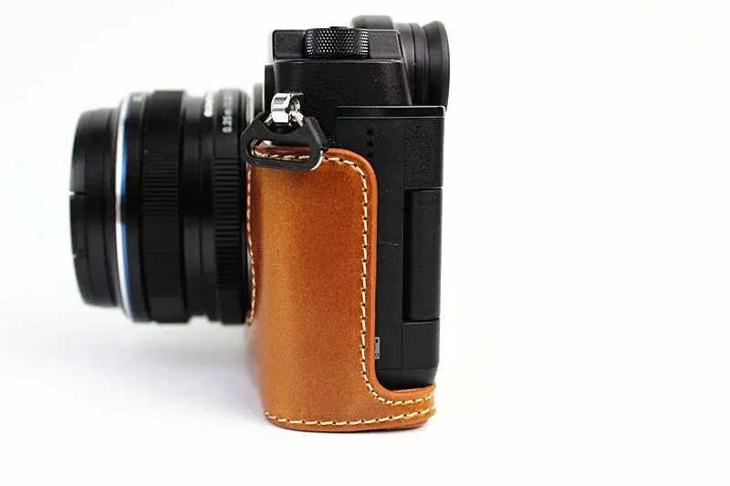 Чехол для камеры из искусственной кожи, сумка на половину корпуса для Olympus Pen-F Pen F PEN-F, сумка для камеры