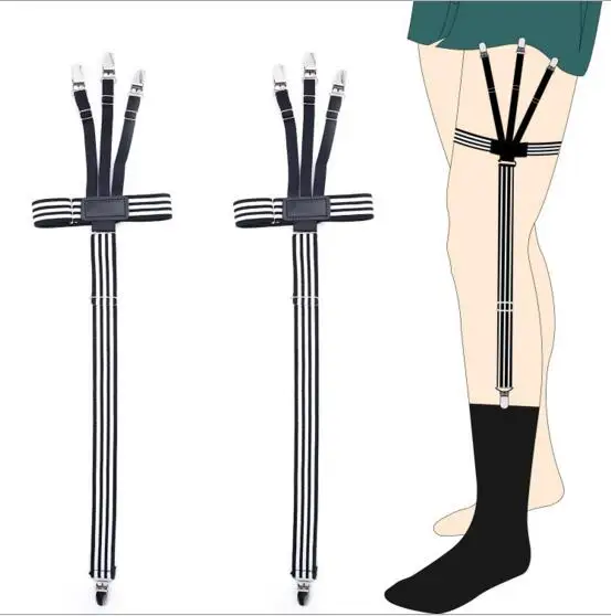 Многофункциональные черно-белые противоскользящие носки с двумя зажимами