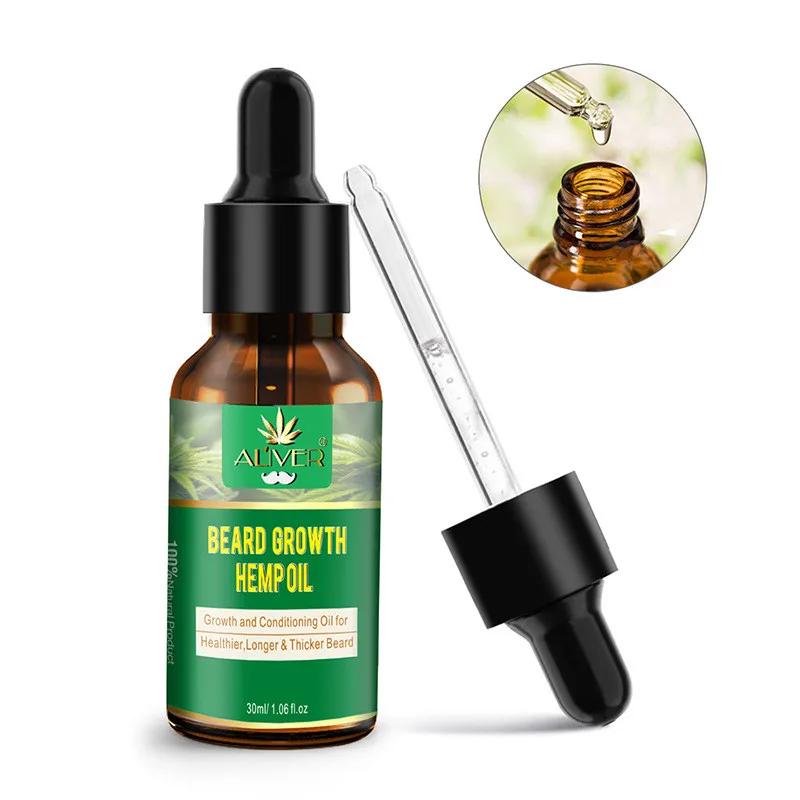 Жидкий кондиционер для роста бороды с пеньковым маслом уход за усами увлажняющий