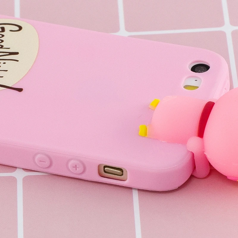 Etui силиконовый чехол для iPhone se чехол на iPhone 5S 3D Медведь Панда телефон с единорогом чехол для Funda iPhone 5 5S se чехол для женщин