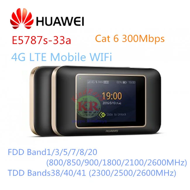 Мобильный Wi Fi Hotspot Huawei E5787 E5787s 33a LTE Cat6 300 Мбит/с сенсорный дисплей со слотом для sim