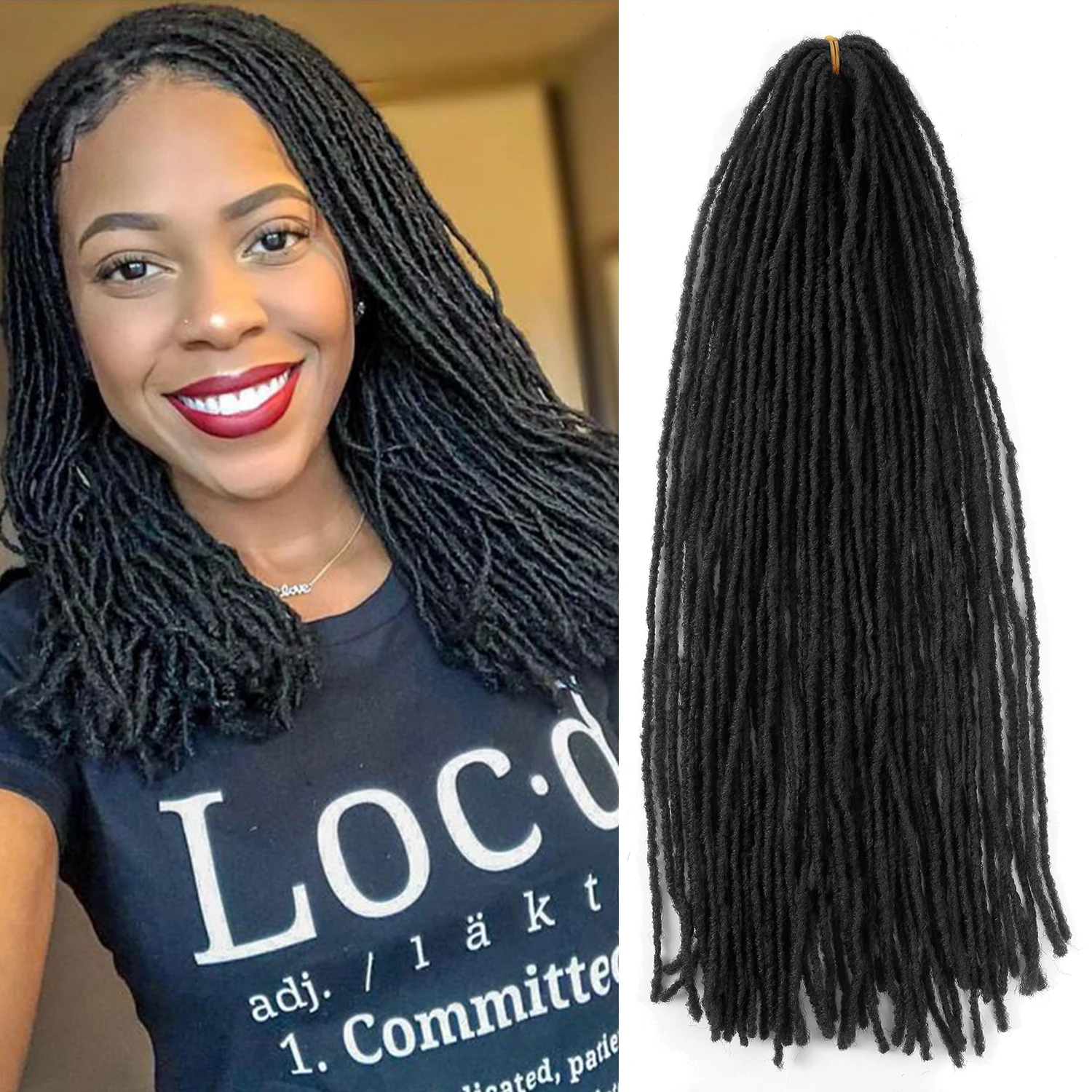 Sister Locks искусственные локоны в стиле Crochet волосы для наращивания Омбре чистый цвет 18 дюймов блонд коричневый Жук синтетические волосы для женщин крючком косы