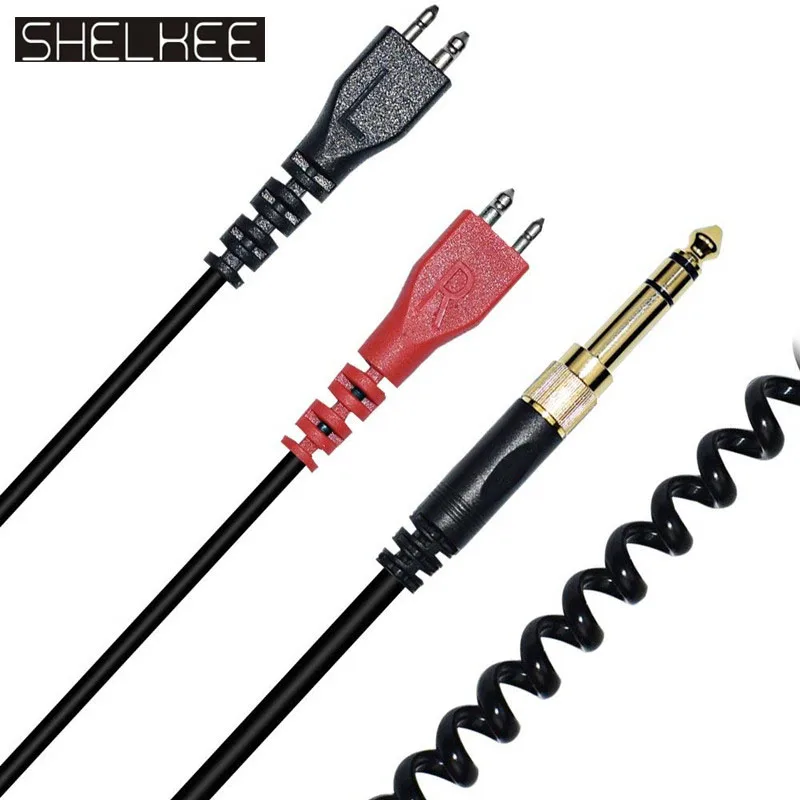 Удлинительный пружинный спиральный аудиокабель SHELKEE для наушников Sennheiser HD25 1 II C