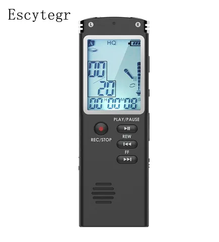 Цифровой диктофон Escytegr 8 ГБ/16 ГБ/32 ГБ, аудиозапись, Голосовая активация, телефонная запись, MP3-плеер, диктофон