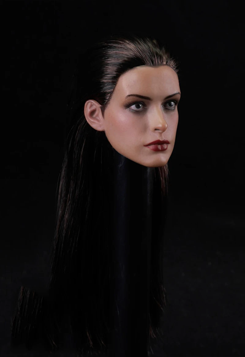 1/6 весы Anne Hathaway голова лепить со съемными eyemask для детей возрастом от 12 дюймов