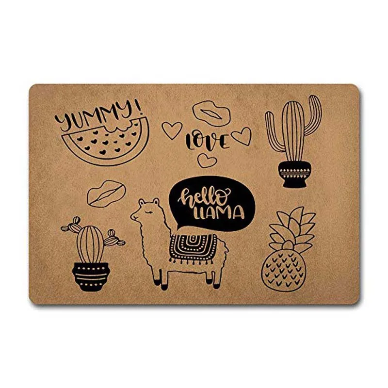 

Дверной коврик входной пол коврик Hello дверной коврик с ламой кактус Yummy Love ананас-смешной коврик дверной коврик декоративный Крытый Открыты...
