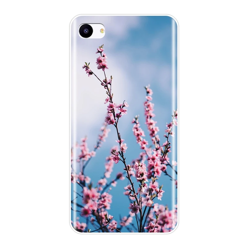 Розовая задняя крышка с цветком вишни для Meizu 16th 16x15 Lite 16 Plus Мягкий силиконовый