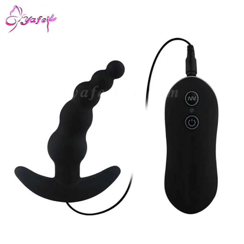 Анальный вибромассажер для мужчин "10 скоростей" с шариками из силикона в форме бабочки, игрушка для анального секса для мужчин и женщин.