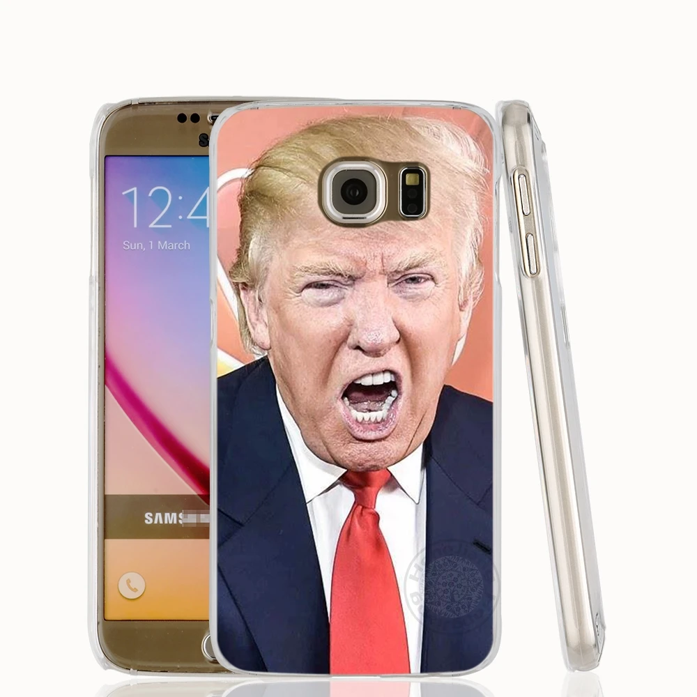 HAMEINUO Дональд Трамп чехол для сотового телефона с глупым лицом Samsung Galaxy S7 edge PLUS S8 S6