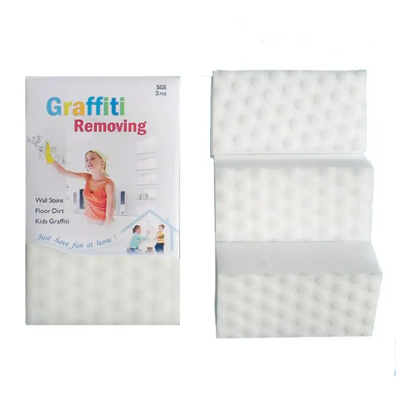 

3PCS Wall Cleaning Stain Graffiti Removing Compressed Nano Cleaning Sponge Magic Office Bathroom Clean Accessory Sponge