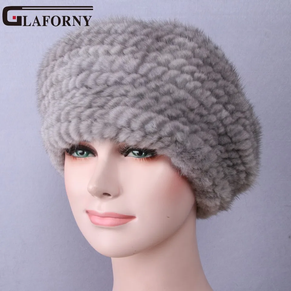 Glaforny женские зимние меховые шапки меховая шапка из натуральной норки толстые