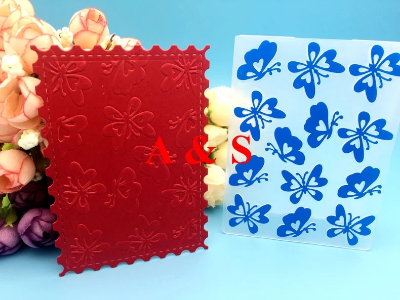 Пластиковая папка для тиснения бабочка цветок доска линия DIY альбом скрапбукинга