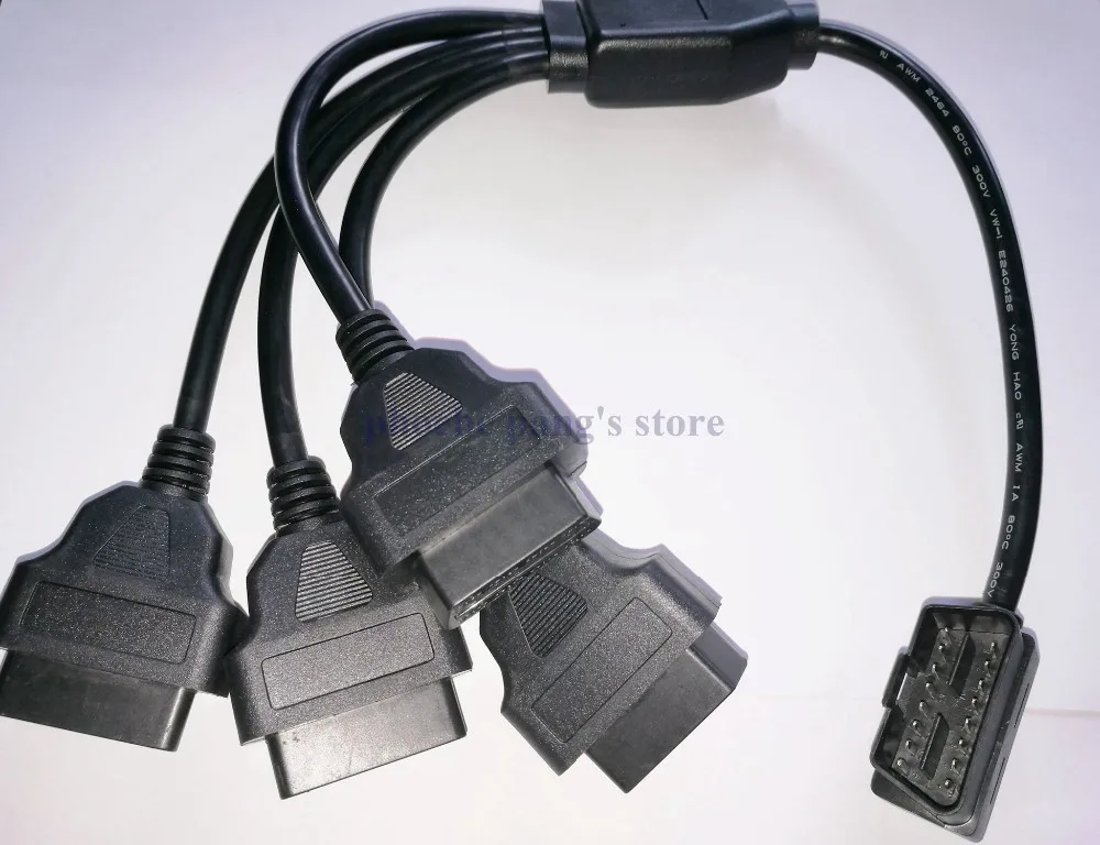 OBDII OBD 2 OBD-II OBD2 от 1 м до 4F 90 градусов прямой угол 16 Pin удлинитель папа 4 Женский