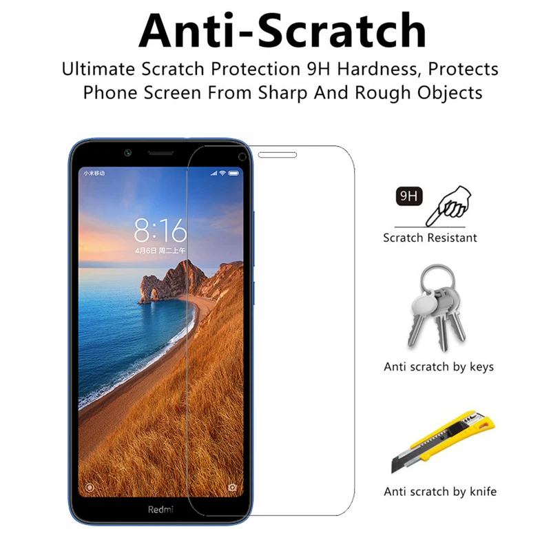 2 шт., закаленное стекло для Xiaomi Redmi 7a, ультратонкая защитная пленка, Защитное стекло для Xiaomi Redmi 7a 7 a 32 ГБ 16 ГБ, мировое стекло