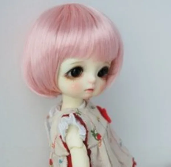 BJD кукла парик мини кукла парик студенческий стиль милый розовый цвет-лати ob11
